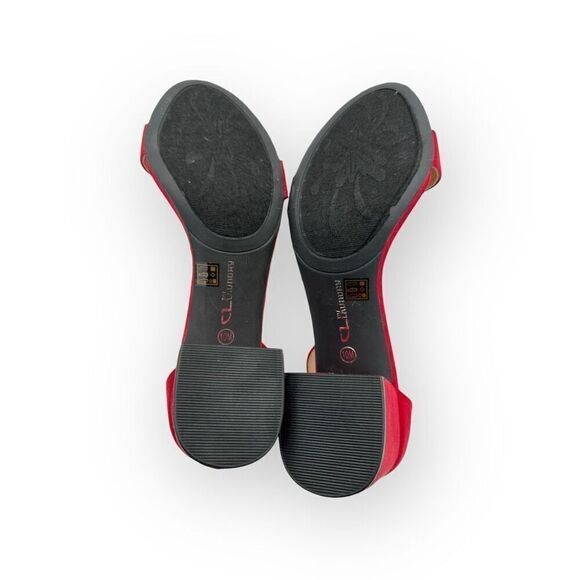 NWT CL By Laundry Womens Jody Super Suede Sandals Ruby Red Size 10M - Picture 11 of 14